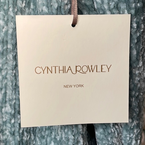 Soft Chenille Sweater Aqua Teal Turquoise Boxy Chunky Round Scoop Crew Neck XL - Picture 10 of 15